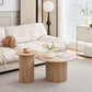 Set of 2 Round Coffee Tables – Nordic Design (70 cm & 40 cm) 