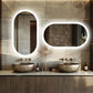 Oval LED Bathroom Mirror with Lighting and Anti-Fog